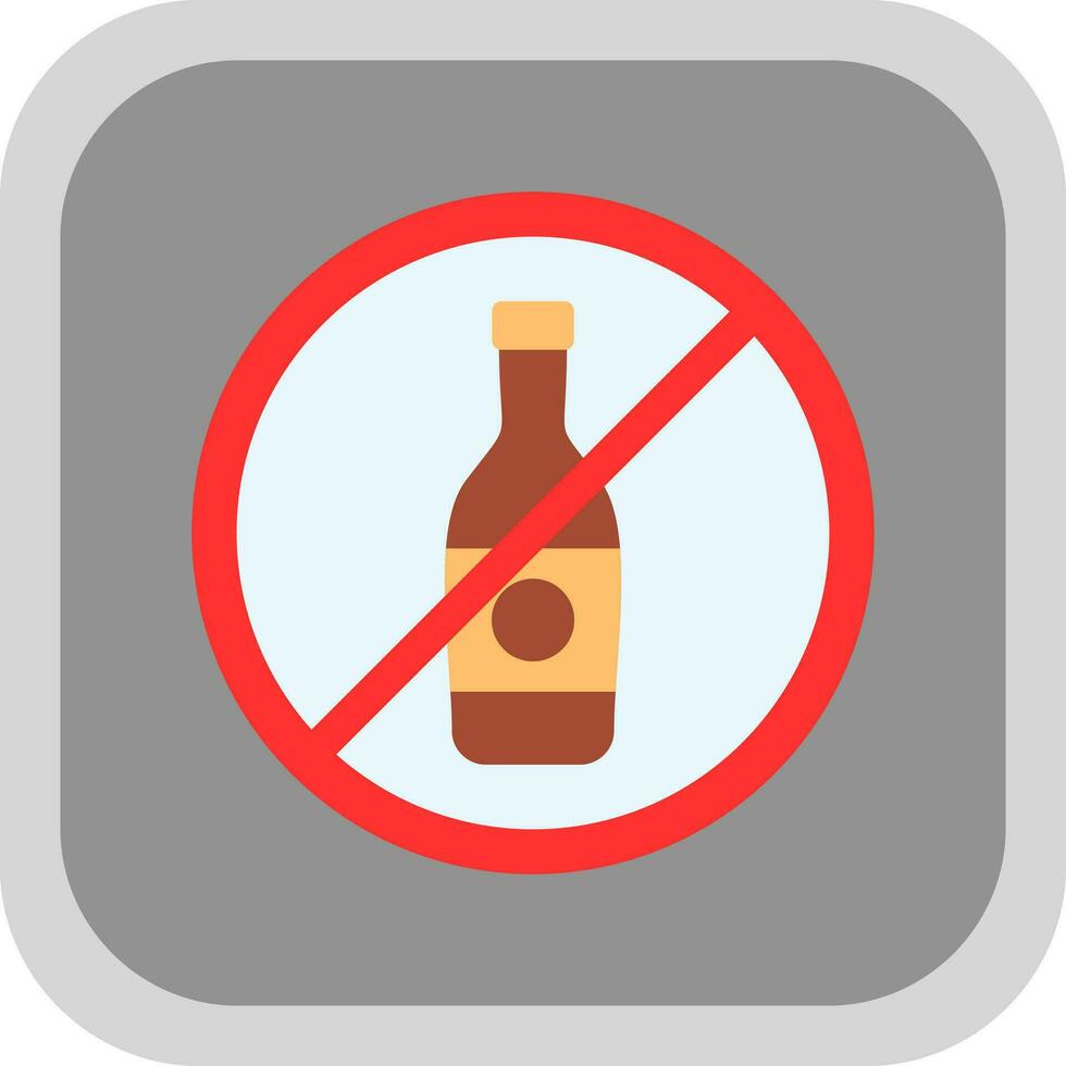 no alcool vettore icona design