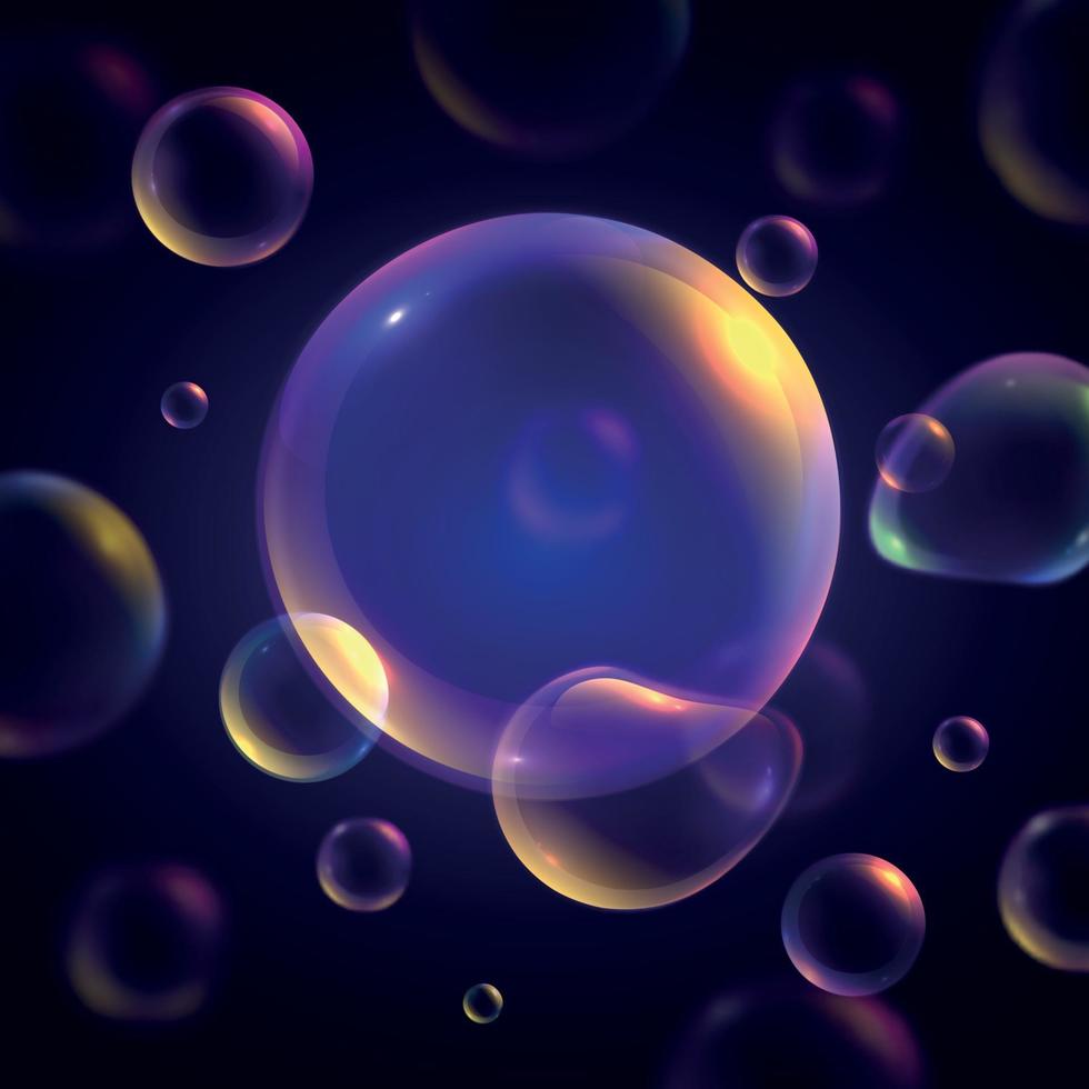 illustrazione vettoriale di sfondo bolle di sapone