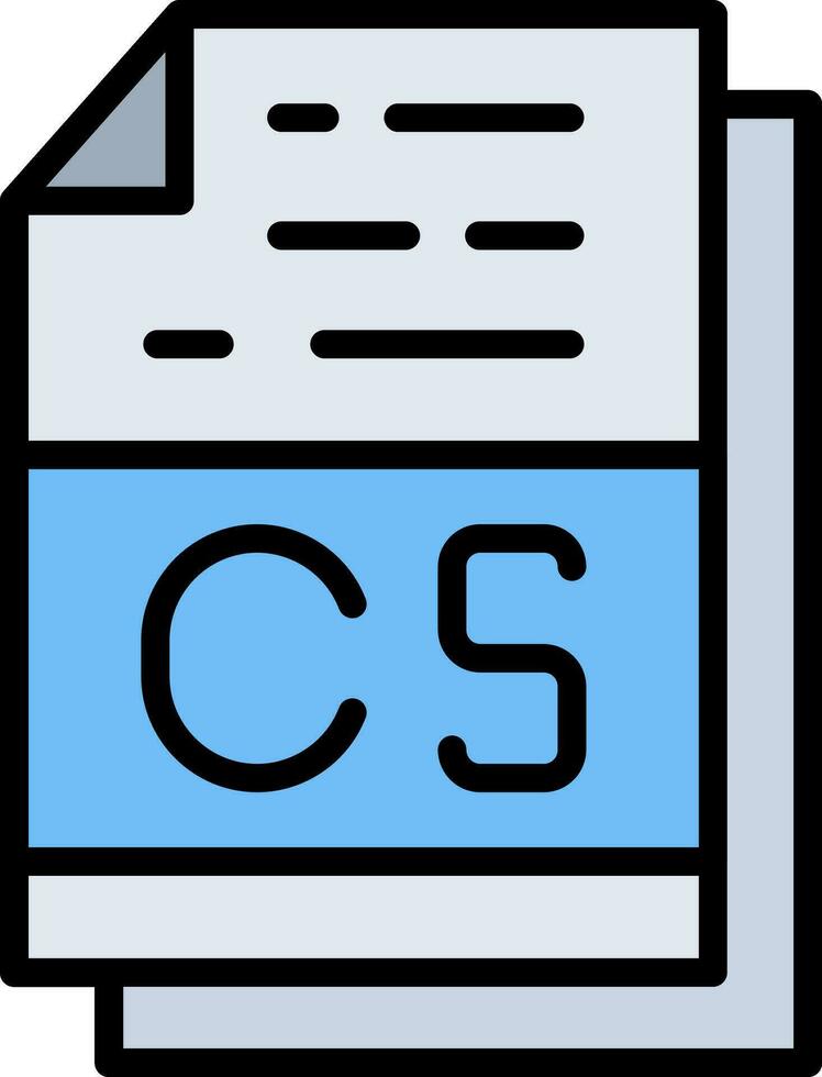 cs file formato vettore icona design