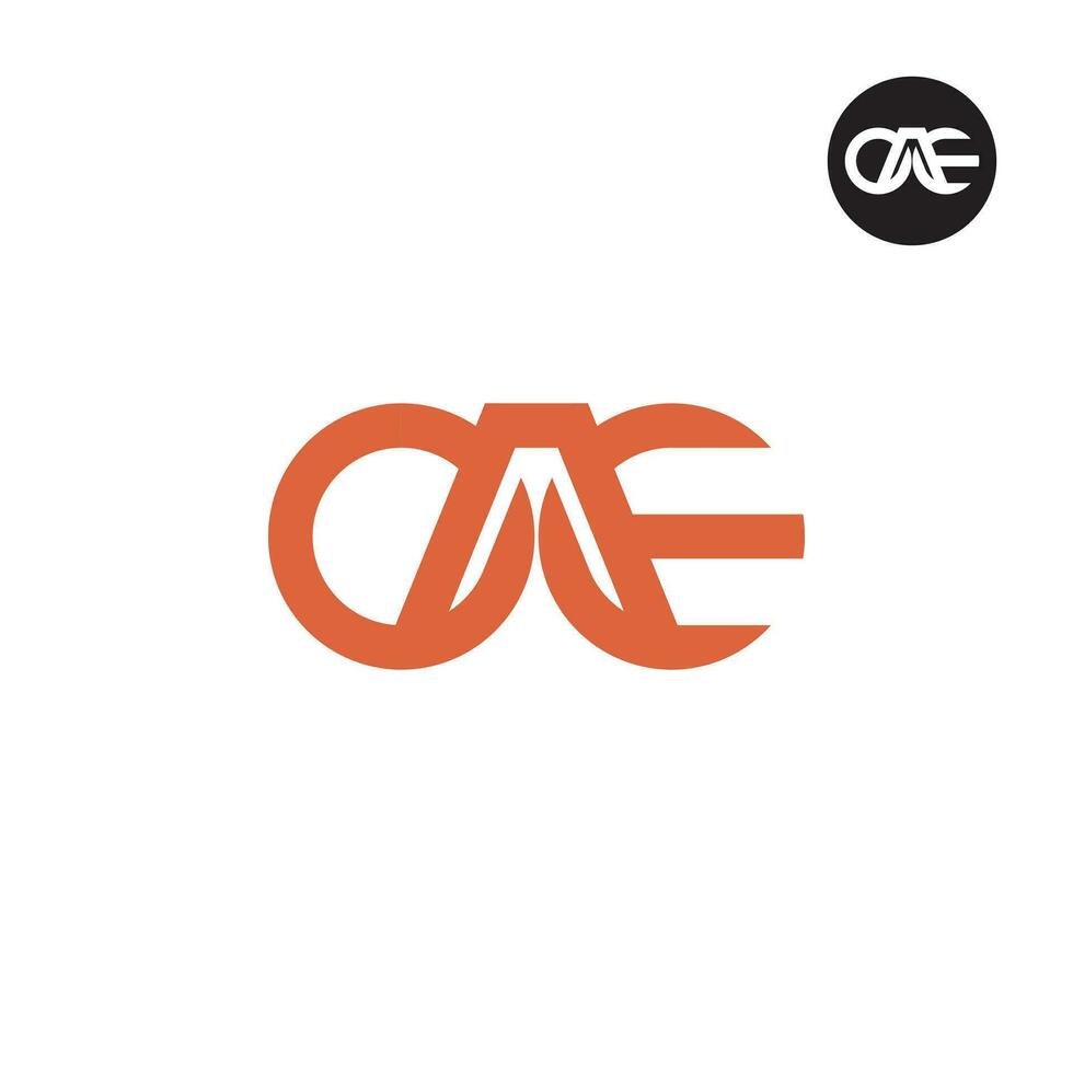 lettera oae monogramma logo design vettore