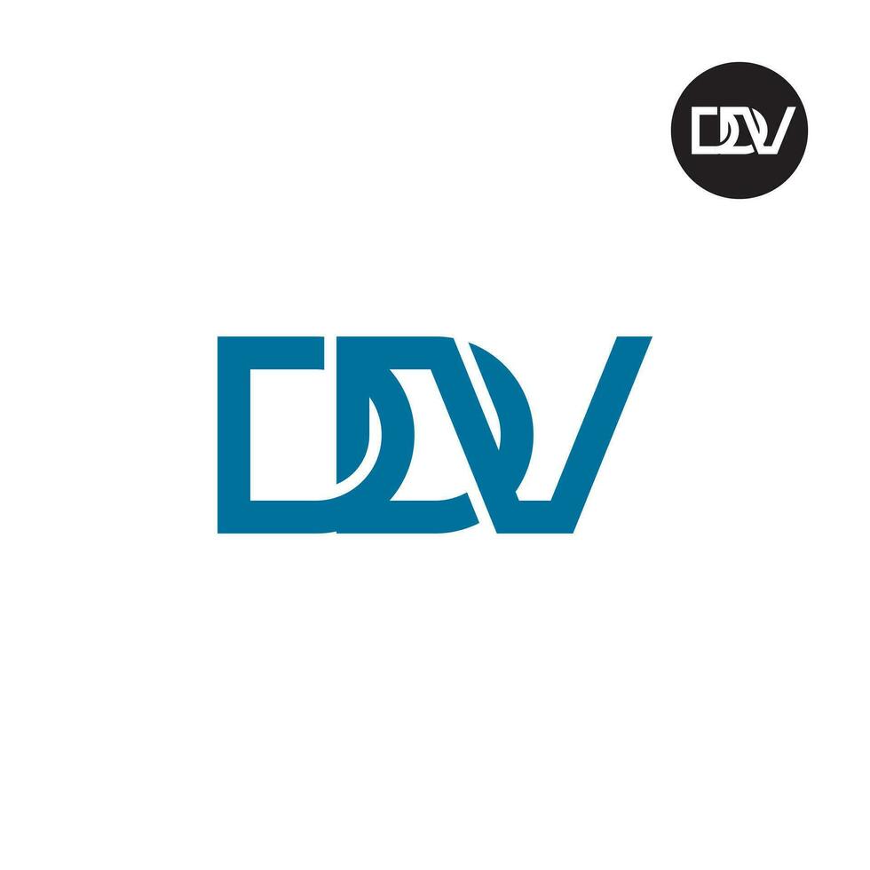 lettera ddv monogramma logo design vettore