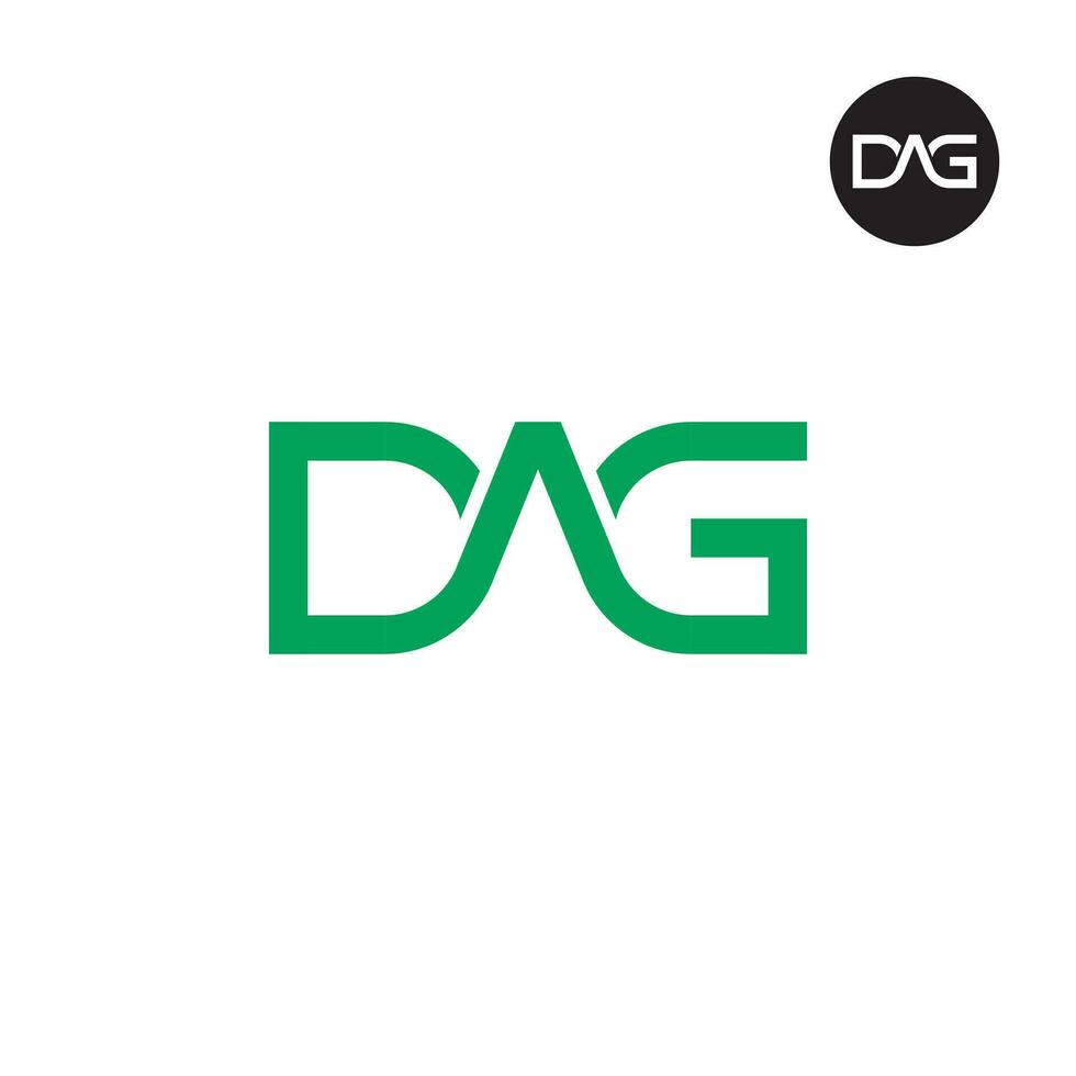lettera dag monogramma logo design vettore