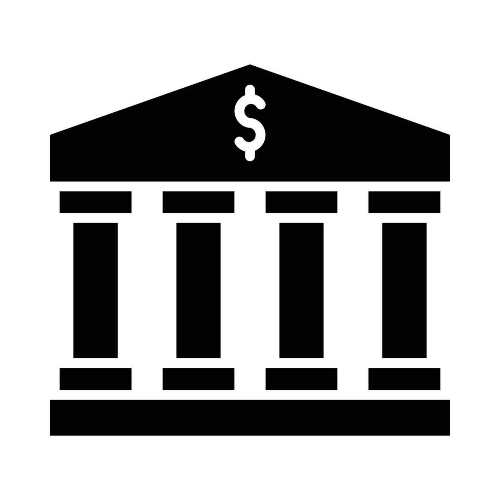 banca vettore glifo icona per personale e commerciale uso.