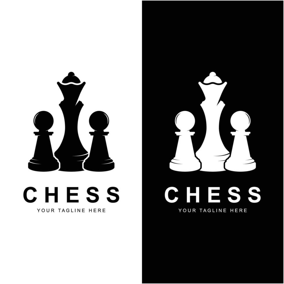 scacchi logo vettore icona illustrazione design