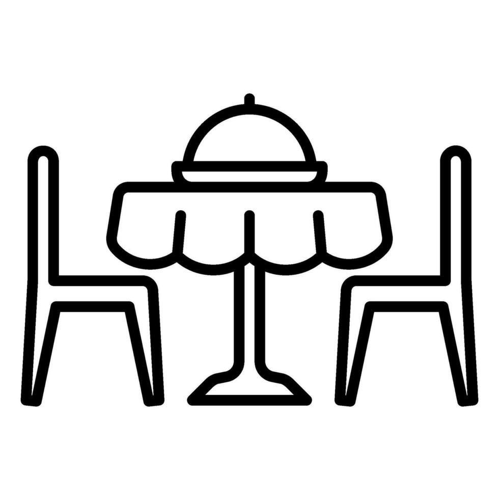 cenare tavolo icona per un' posto per mangiare piatti vettore