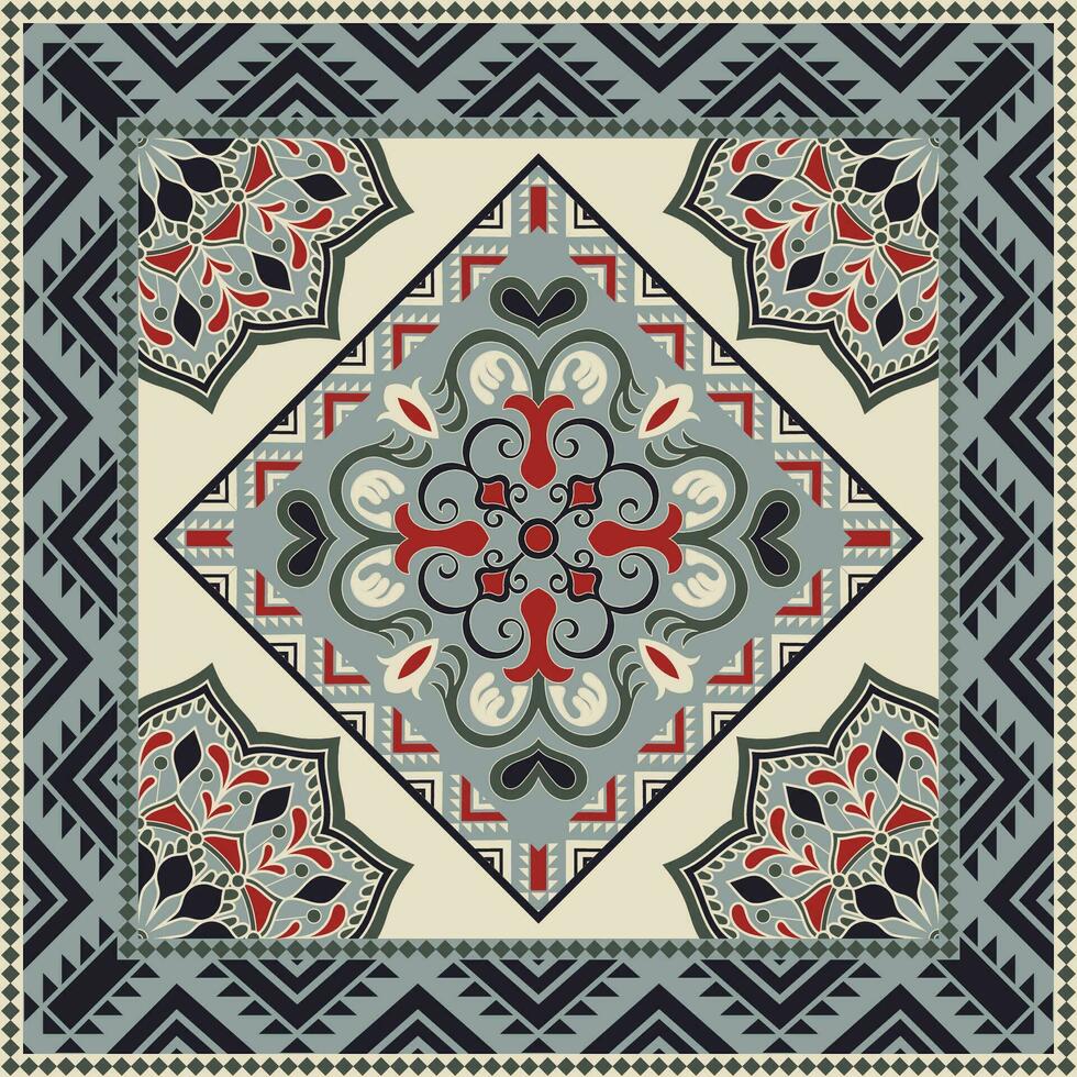 colorato ornamentale vettore design per tappeto, tapis, yoga stuoia. geometrico etnico clipart. arabo ornamentale tappeto con decorativo elementi.persian tappeto