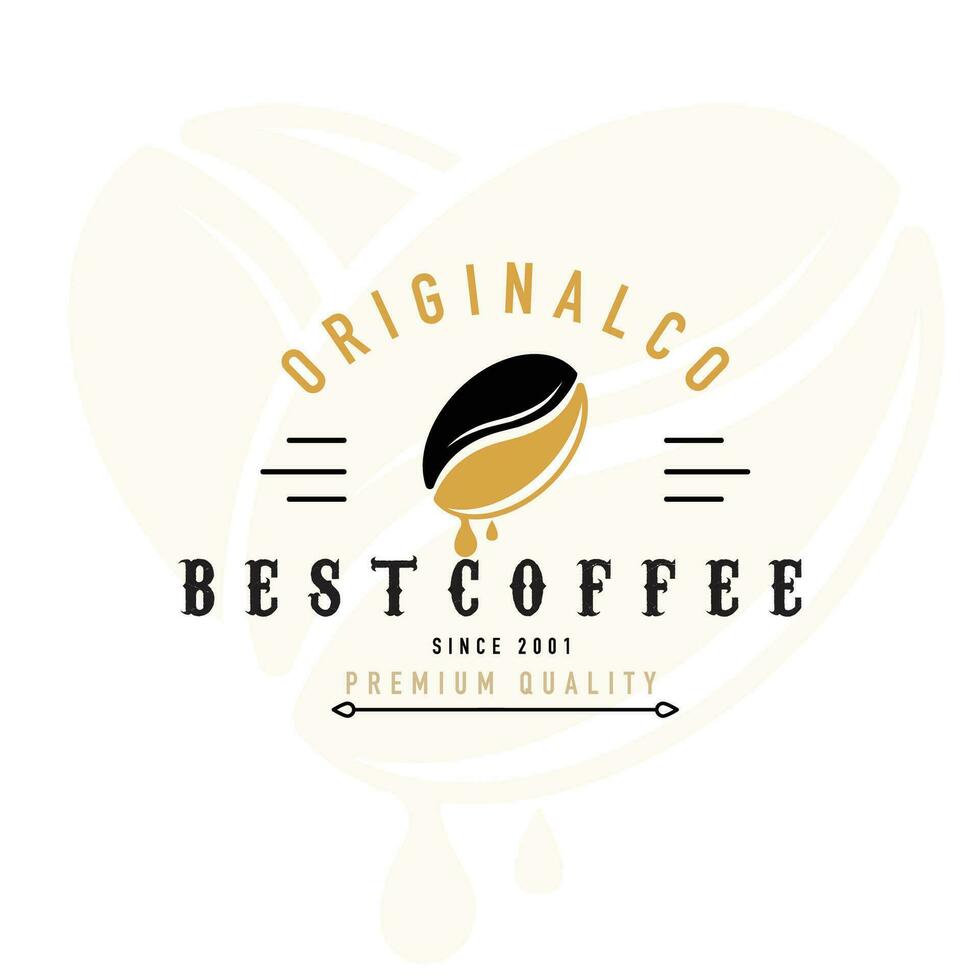 caffè logo - vettore illustrazione, emblema impostato design su nero sfondo.
