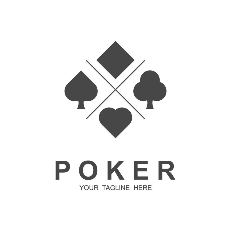 poker logo vettore icona illustrazione design