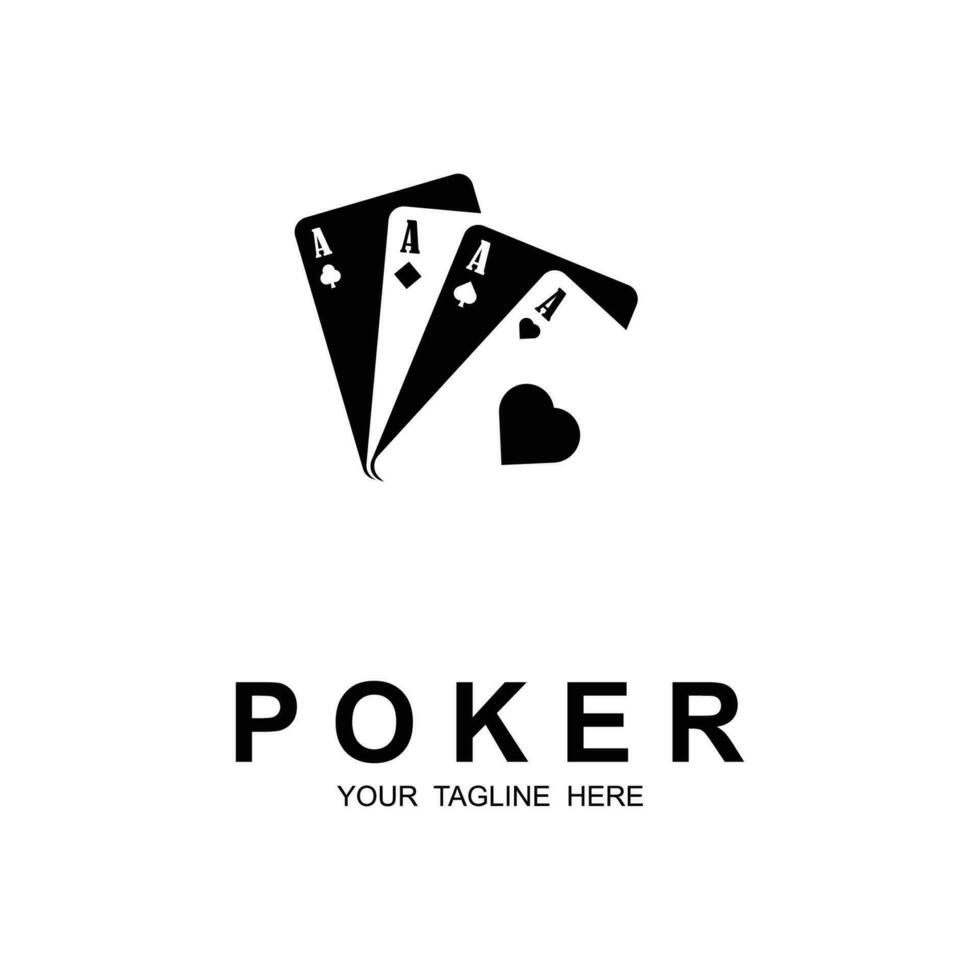 poker logo vettore icona illustrazione design