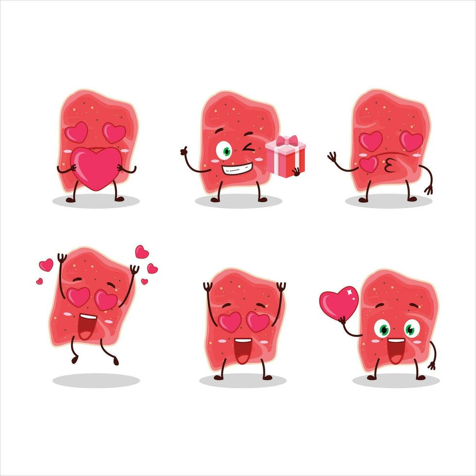 controfiletto cartone animato personaggio con amore carino emoticon vettore