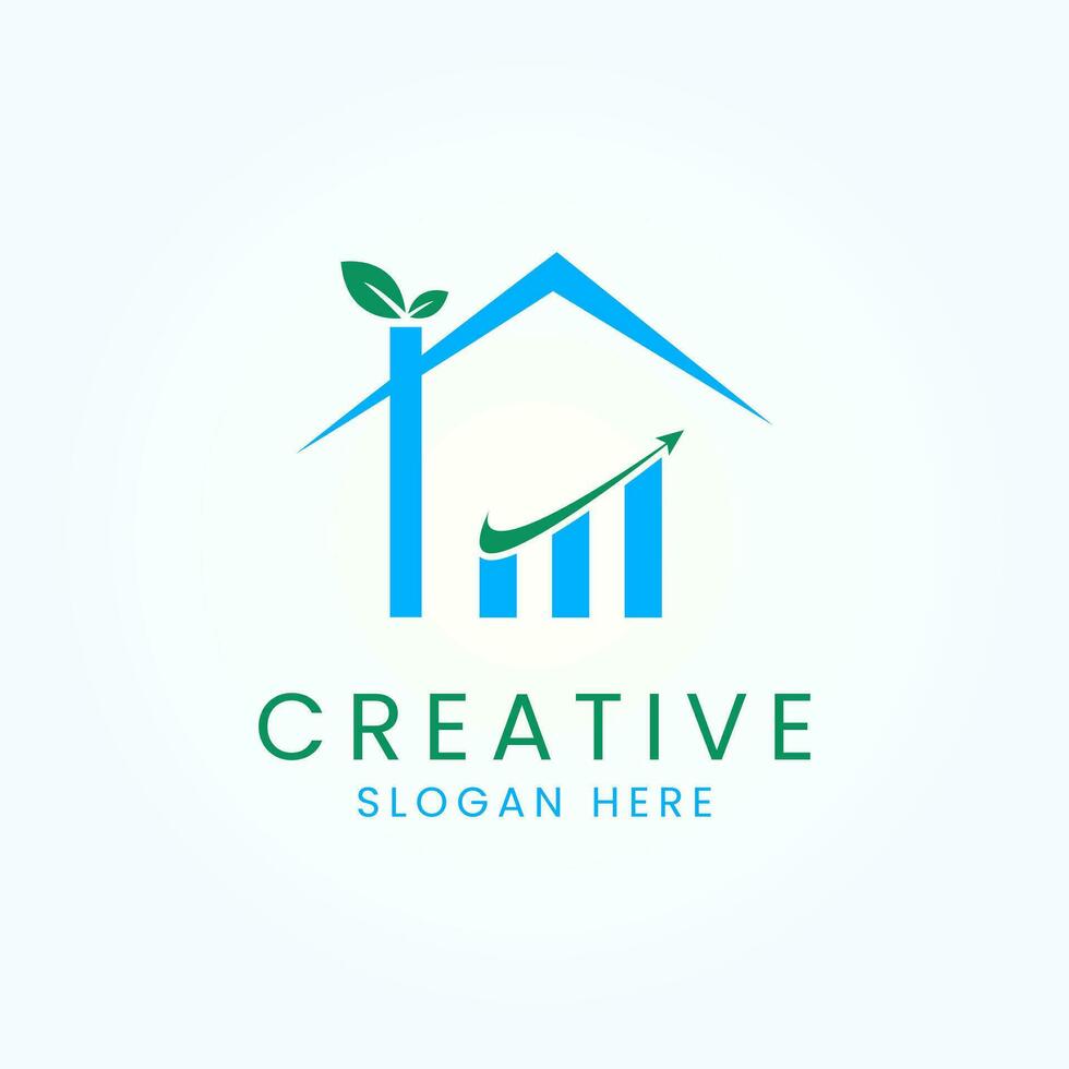 creativo casa finanza logo design concetti vettore