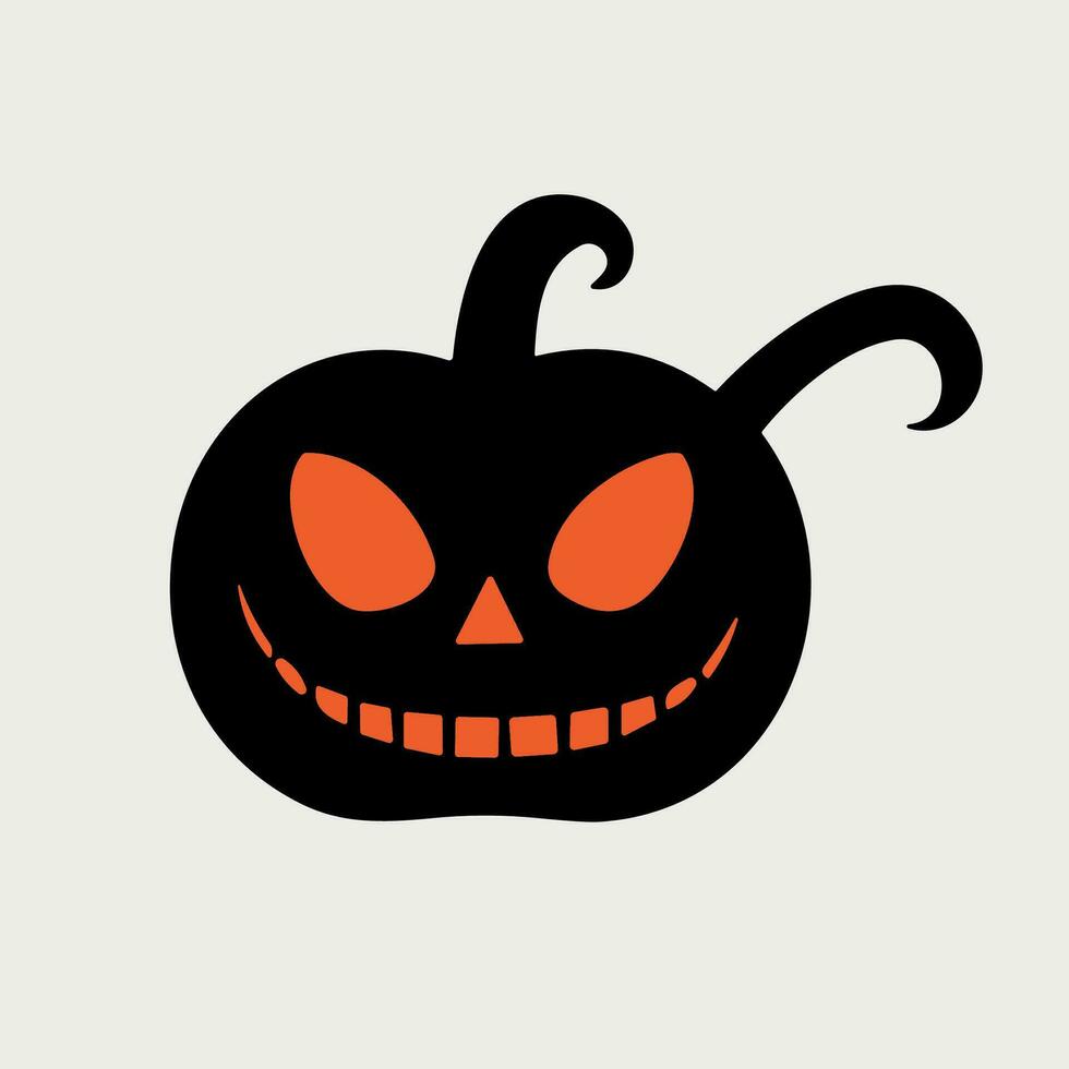 spaventoso Halloween zucca vettore cartone animato.