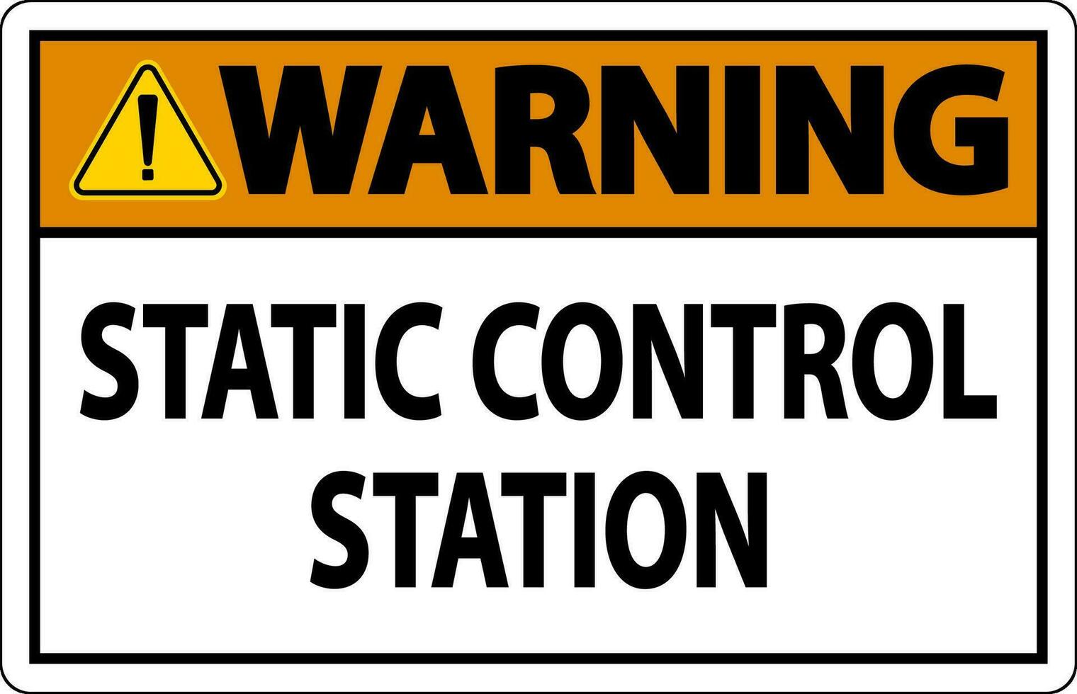 avvertimento cartello statico controllo stazione vettore