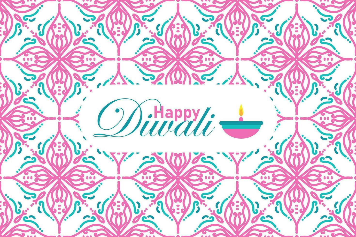 indiano Festival contento Diwali senza soluzione di continuità modello sfondo, Diwali celebrazione saluto carta, vettore illustrazione design.