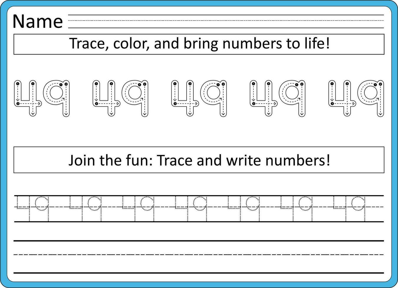 tracciato fogli di lavoro per bambini grafia pratica vettore