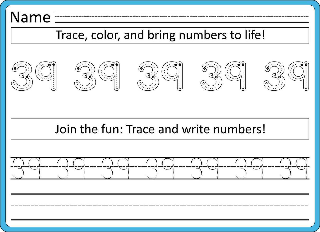 tracciato fogli di lavoro per bambini grafia pratica vettore