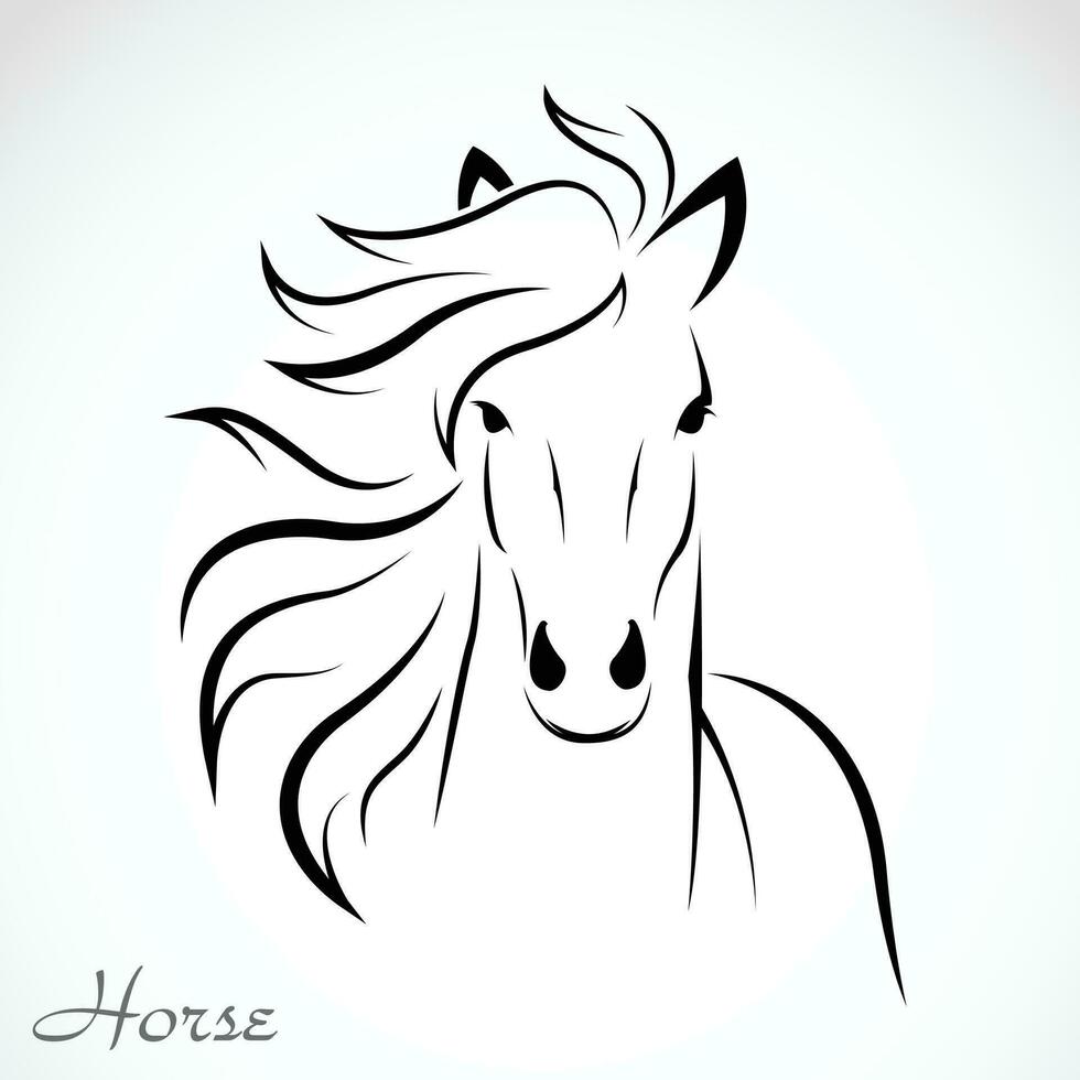 vettore di cavallo testa design su bianca sfondo. animale. cavallo simbolo. facile modificabile stratificato vettore illustrazione.