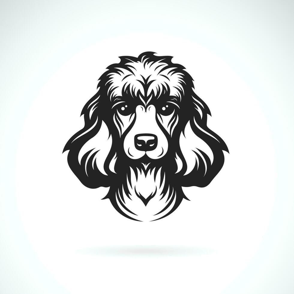vettore di barboncino cane testa design su bianca sfondo. facile modificabile stratificato vettore illustrazione. animale domestico.