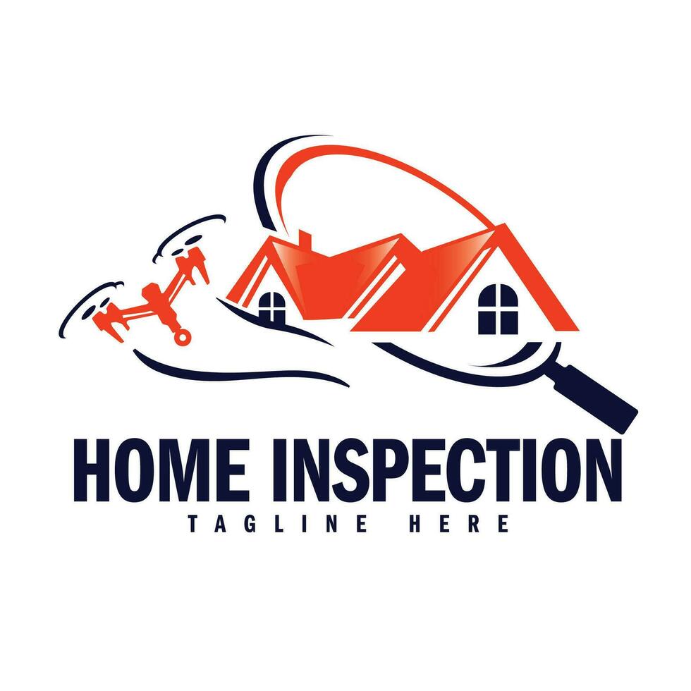 casa ispezione logo design vettore per agente immobiliare attività commerciale