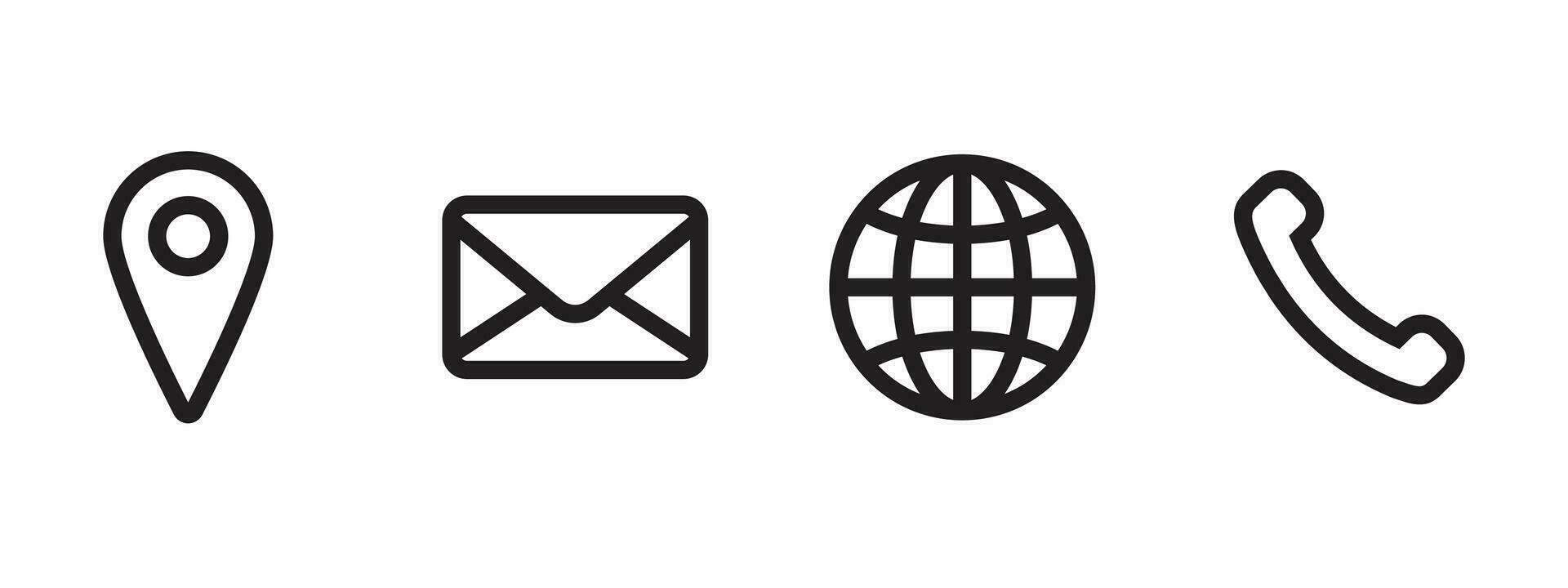 ufficio e-mail Posizione sito web icona simbolo logo vettore