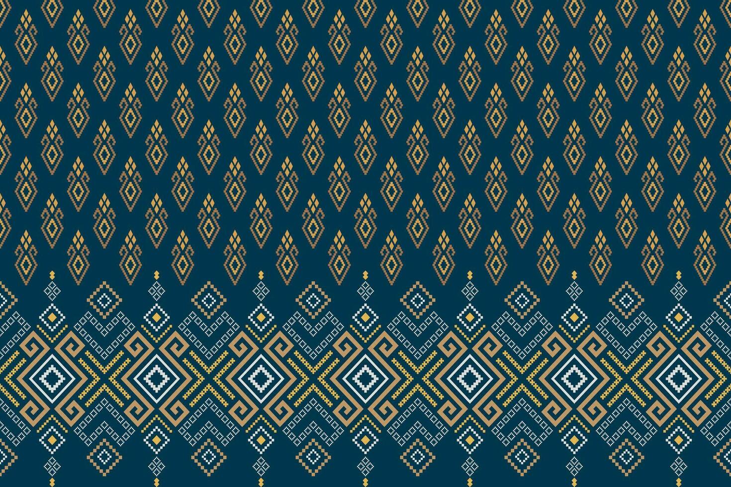 indaco Marina Militare blu geometrico tradizionale etnico modello ikat senza soluzione di continuità modello confine astratto design per tessuto Stampa stoffa vestito tappeto le tende e sarong azteco africano indiano indonesiano vettore