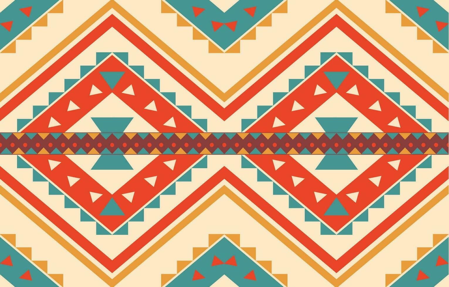 etnico astratto ikat arte. azteco ornamento Stampa. geometrico etnico modello senza soluzione di continuità colore orientale. design per sfondo ,tenda, tappeto, sfondo, vestiario, avvolgere, batik, vettore illustrazione.