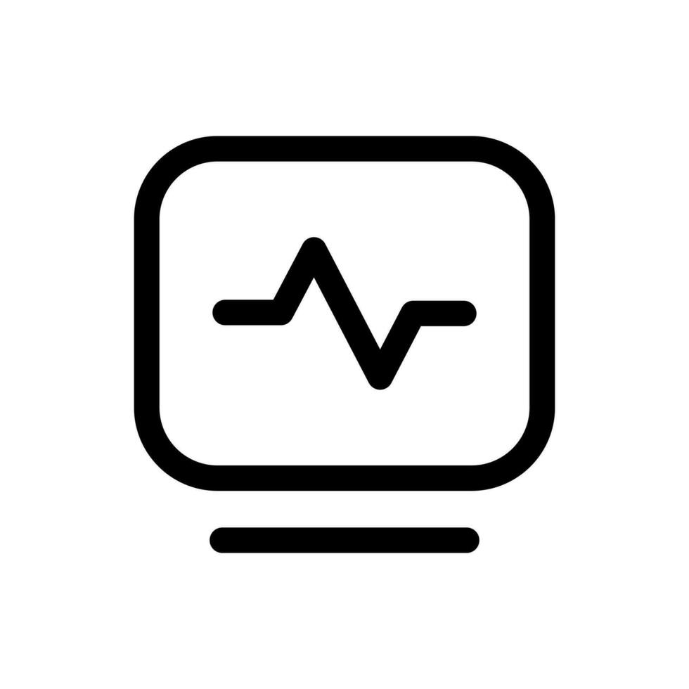 elettrocardiogramma icona nel di moda piatto stile isolato su bianca sfondo. elettrocardiogramma silhouette simbolo per il tuo sito web disegno, logo, app, ui. vettore illustrazione, eps10.