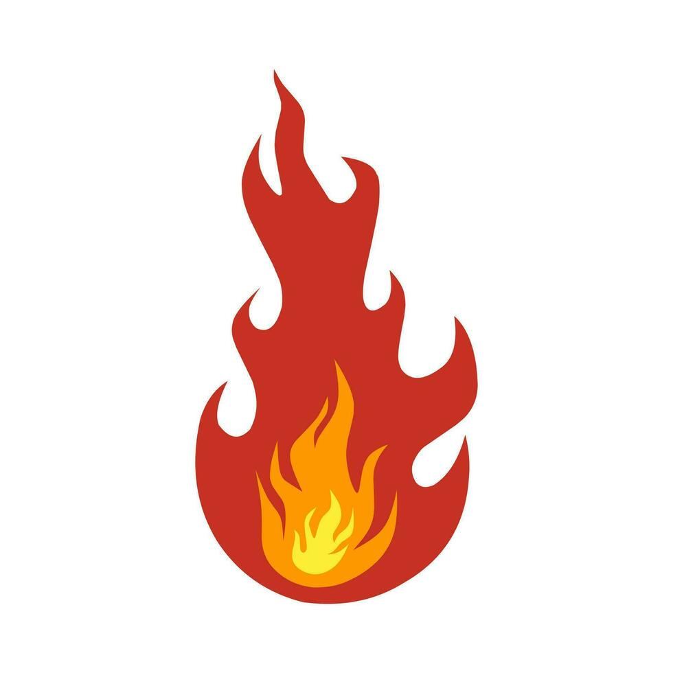 vettore illustrazione di ardente caldo fuoco