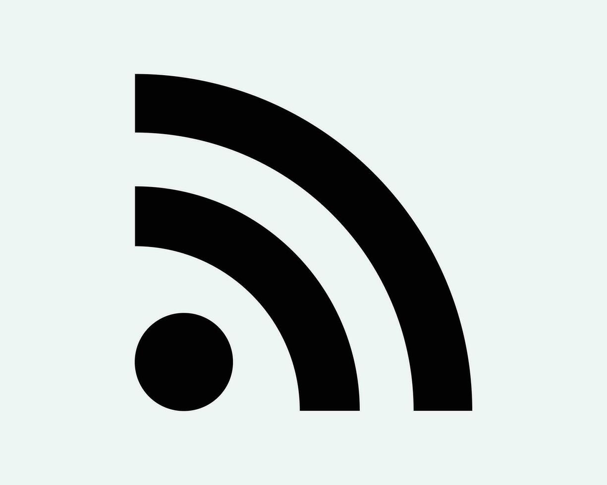 rss icona notizia Messaggio trasmissione e-mail notiziario ragnatela sito web comunicazione Rete senza fili segnale dati Podcast blog nero forma vettore simbolo cartello