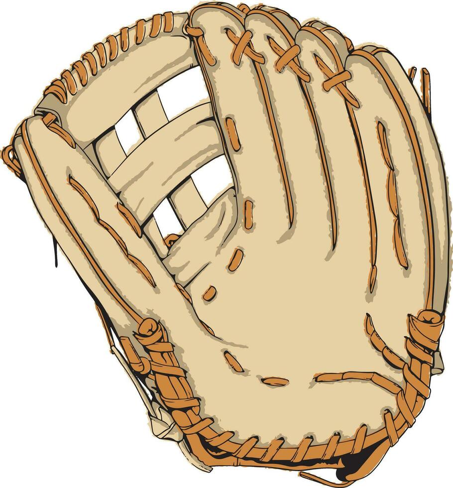 mano disegnato baseball guantone vettore