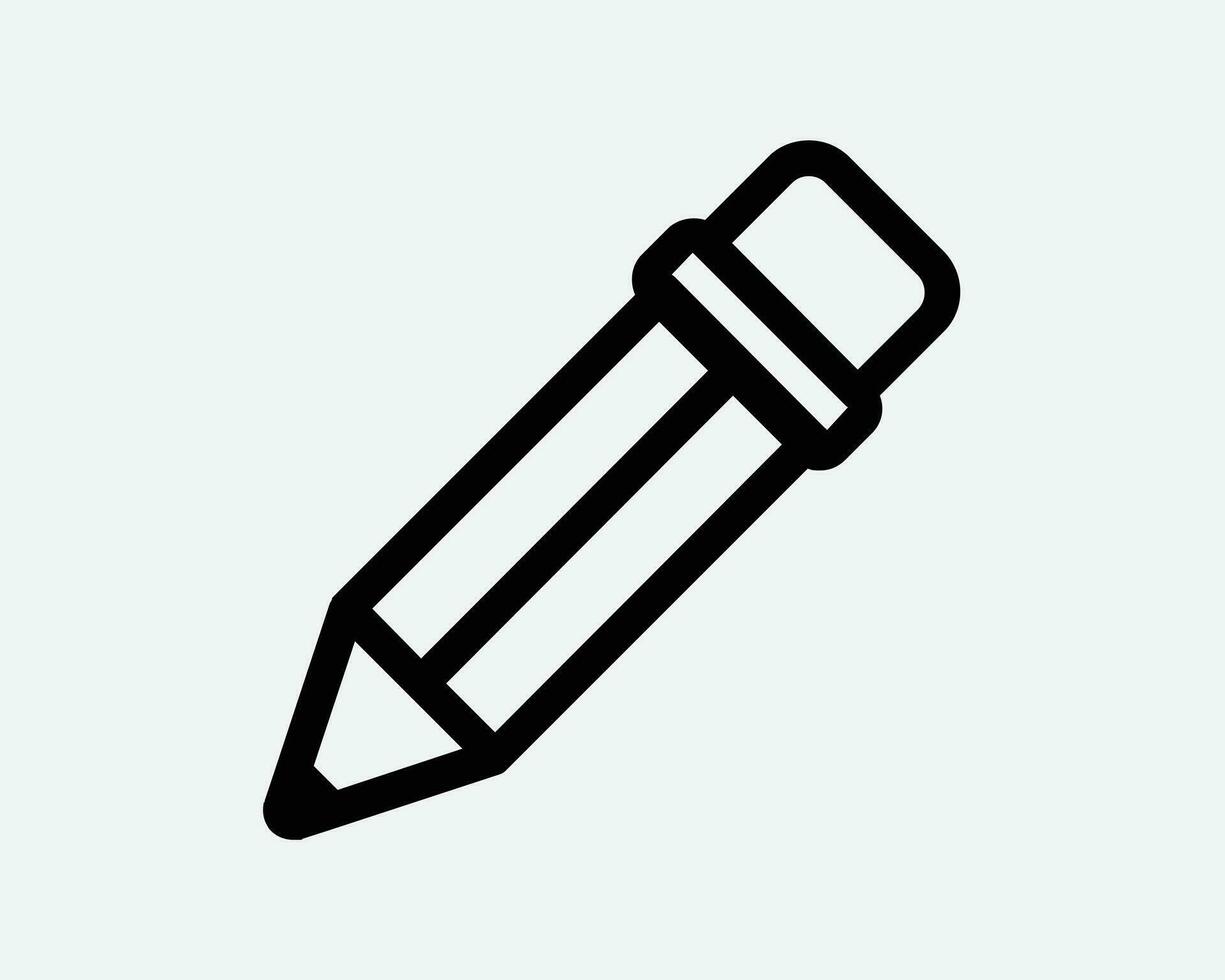 matita modificare icona penna Stazionario disegnare Scrivi disegno scrittura studia nero bianca schema forma vettore clipart grafico illustrazione opera d'arte cartello simbolo