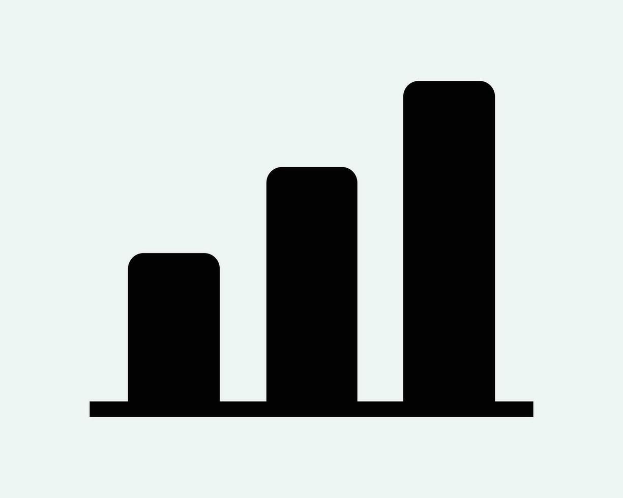 bar grafico grafico icona crescita progresso aumentare prestazione attività commerciale mercato dati su nero bianca vettore clipart grafico illustrazione opera d'arte cartello simbolo