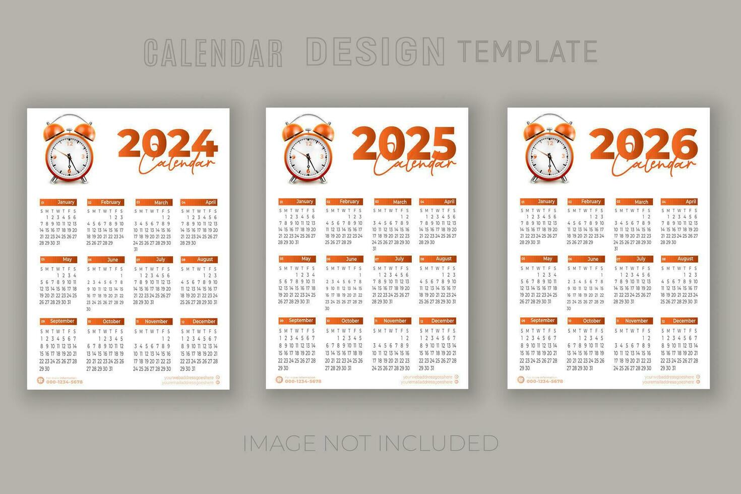 2024 per 2026 calendario design modello per contento nuovo anno progettista vettore