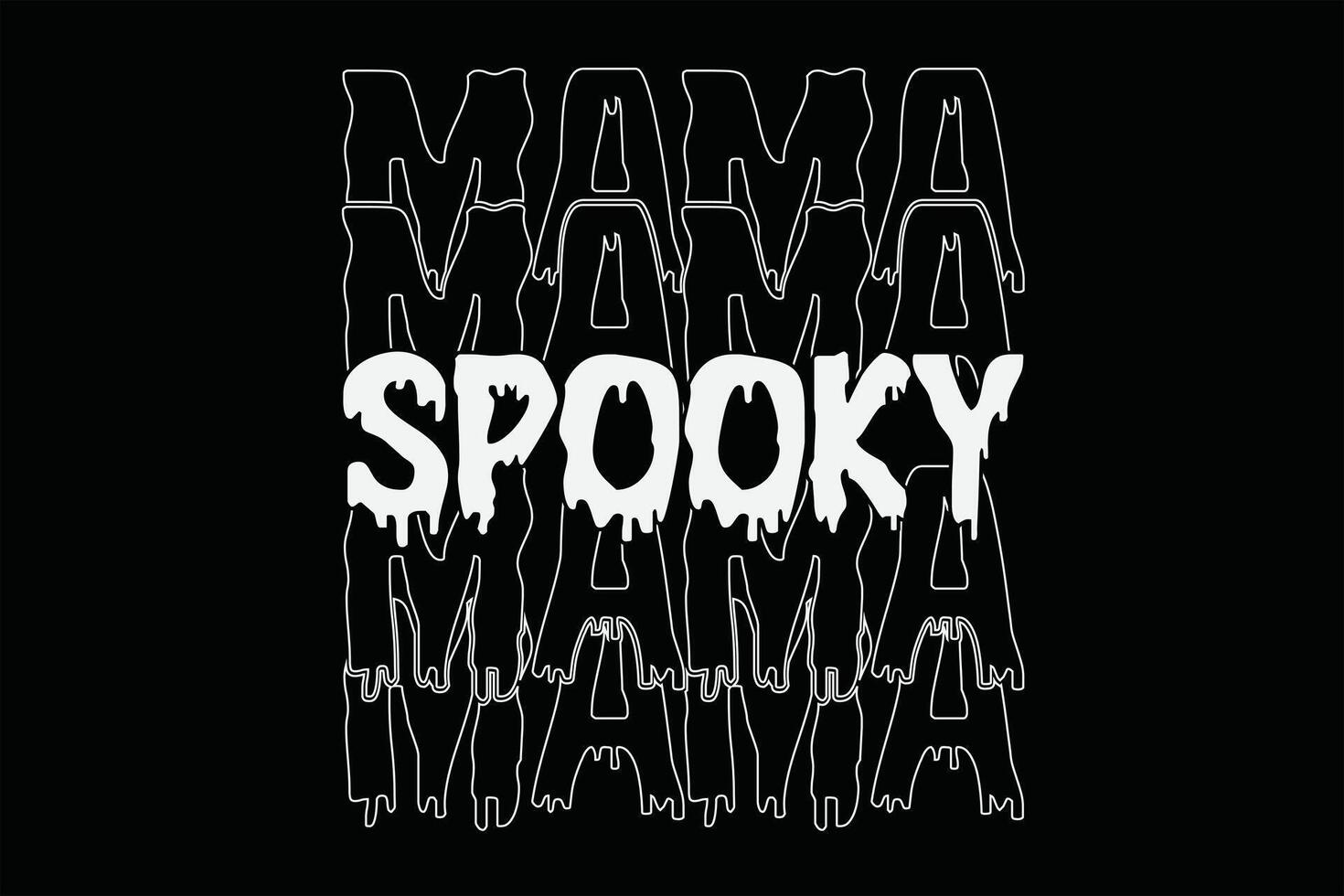 spaventoso mamma divertente Halloween maglietta design vettore