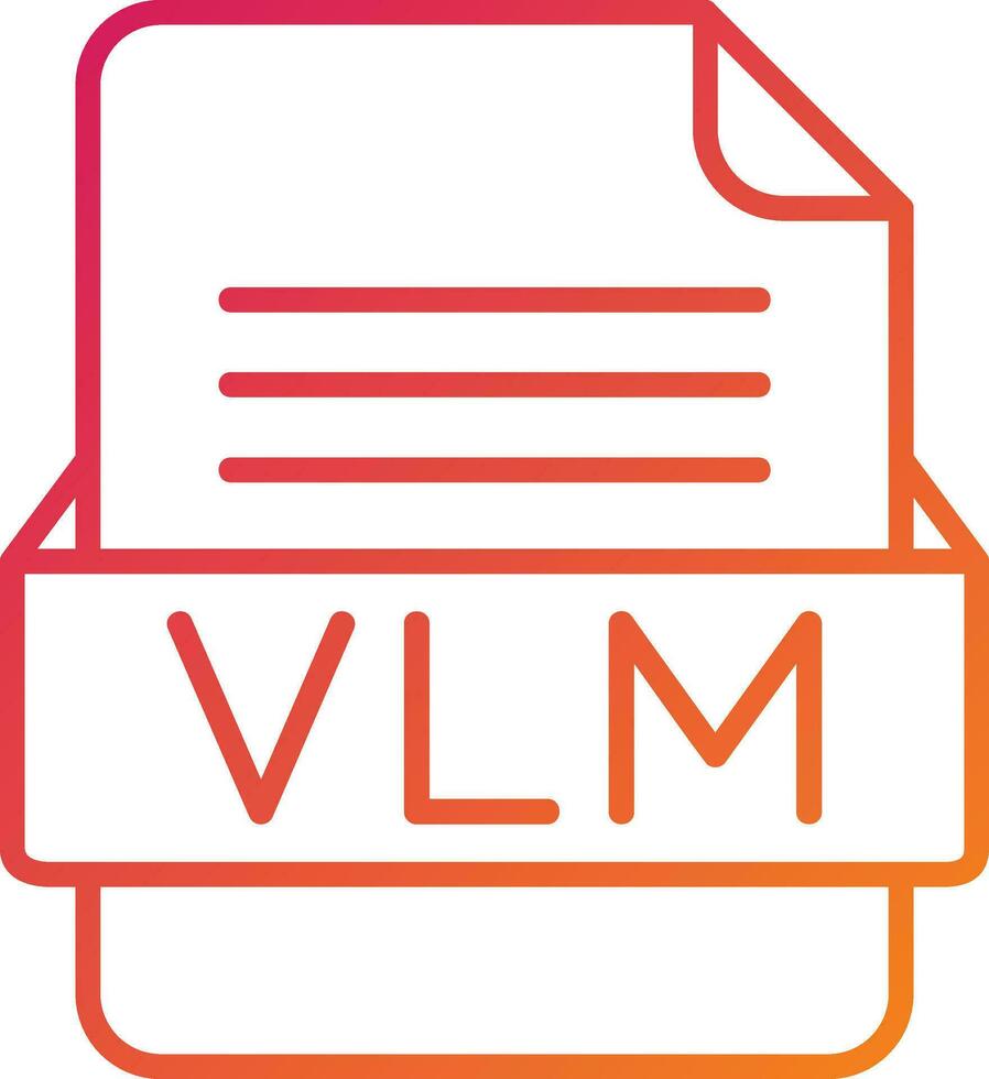 vlm file formato icona vettore