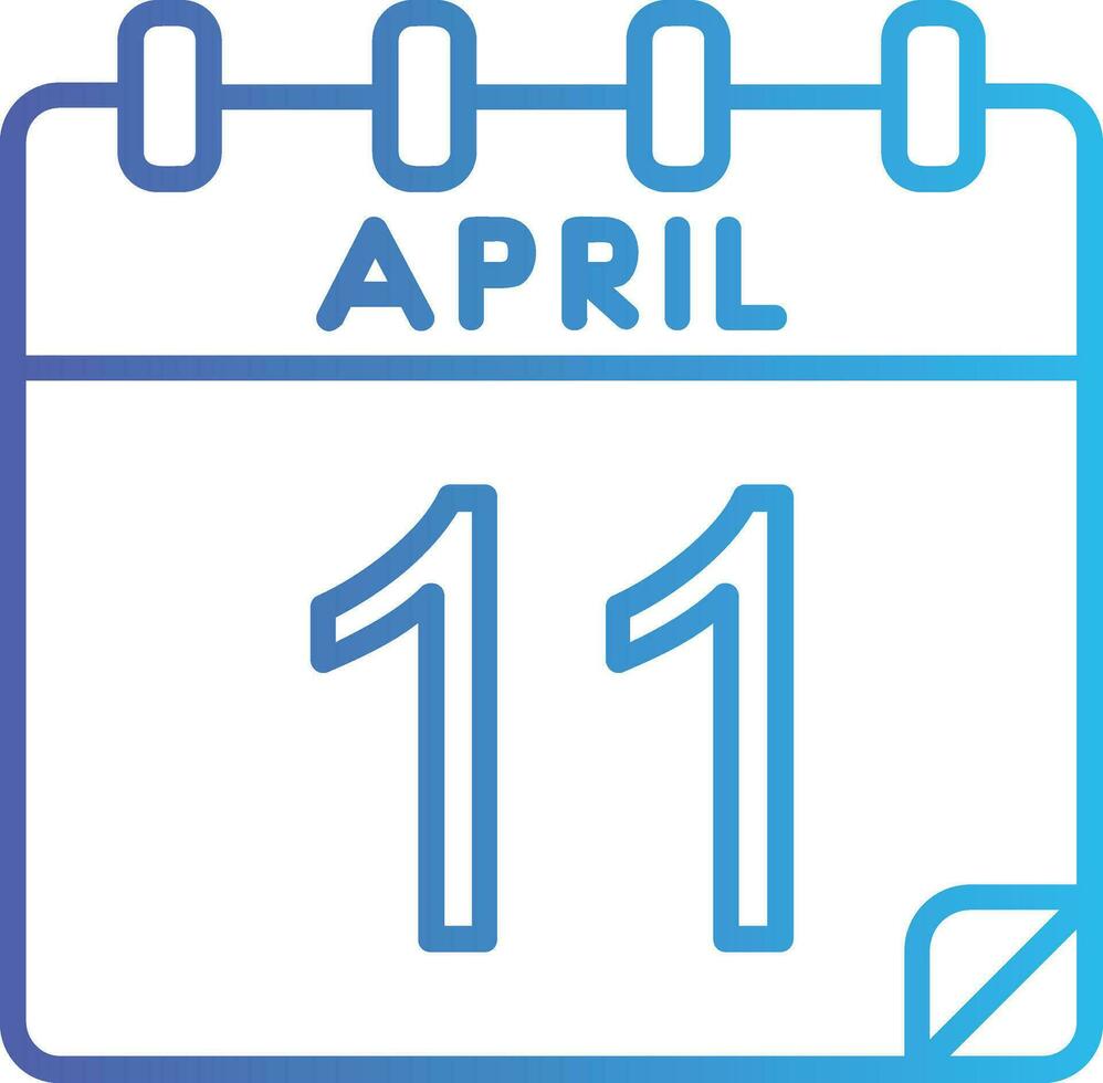 11 aprile vettore icona