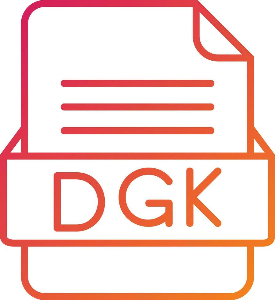 dgk file formato icona vettore