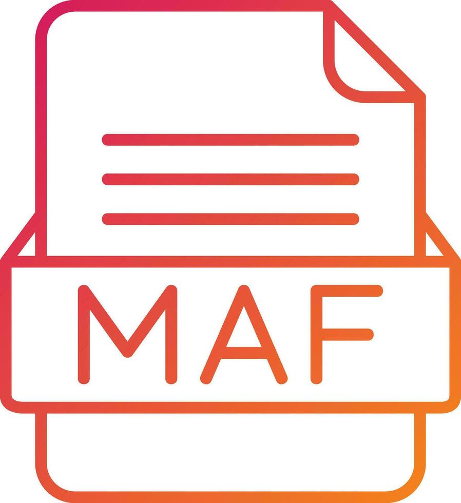 maf file formato icona vettore