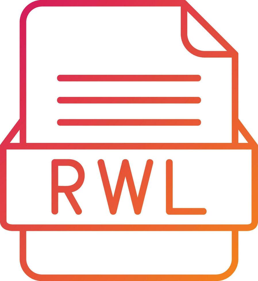 rwl file formato icona vettore