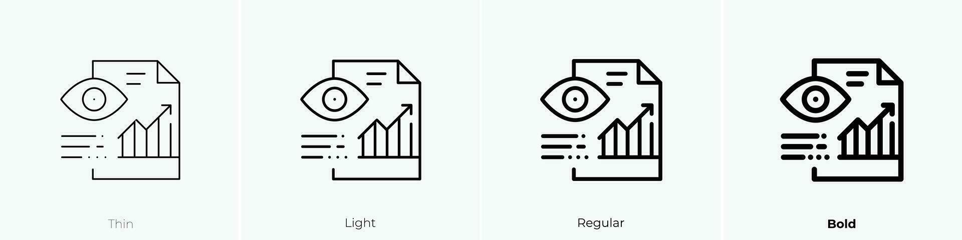 statistica icona. sottile, luce, regolare e grassetto stile design isolato su bianca sfondo vettore