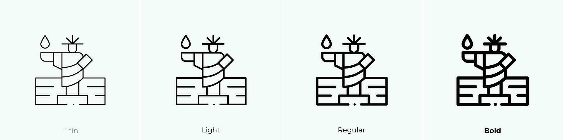 statua di libertà icona. sottile, luce, regolare e grassetto stile design isolato su bianca sfondo vettore