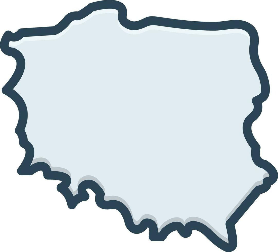 colore icona per Polonia vettore