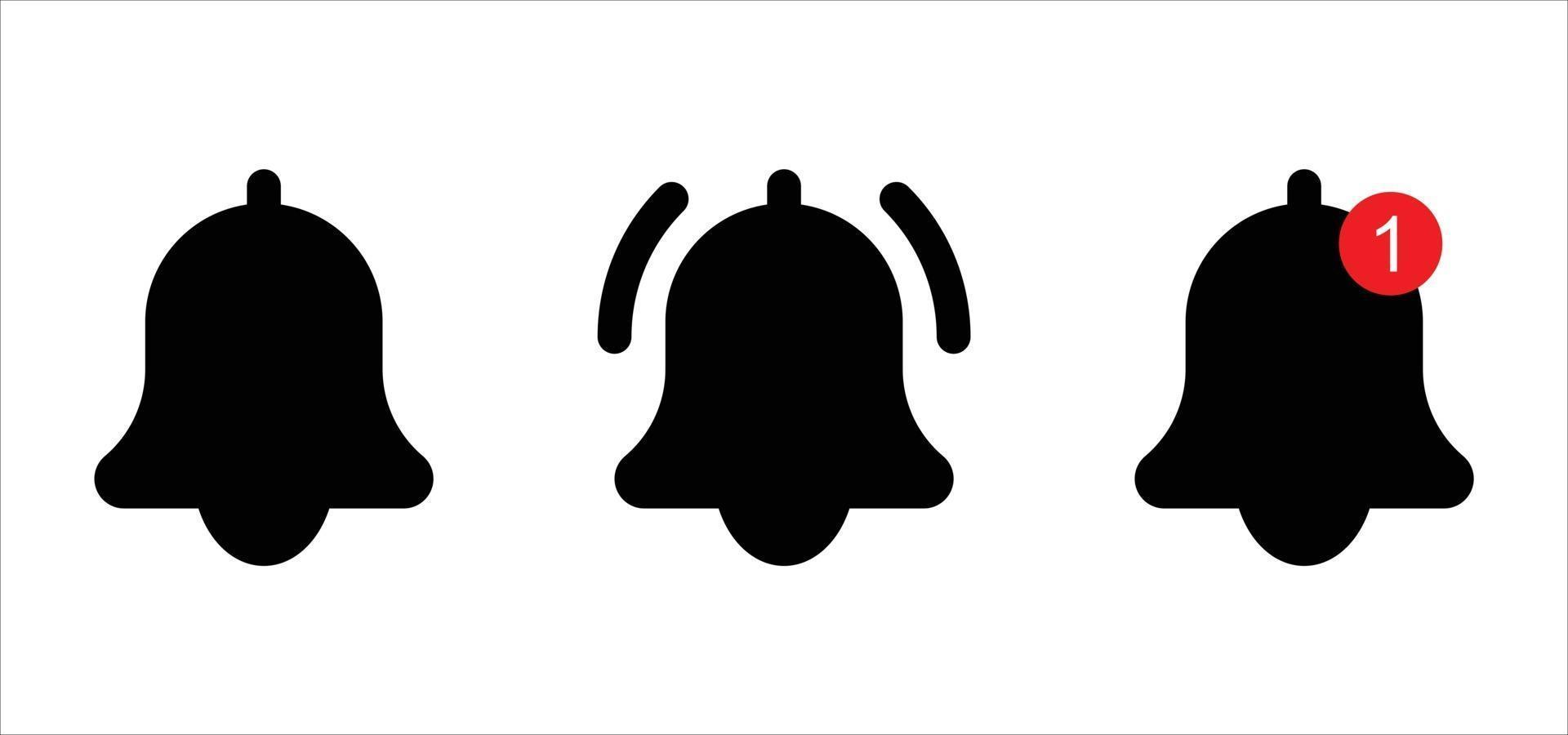 set di icone della campana, vettore delle icone della campana, logo della campana