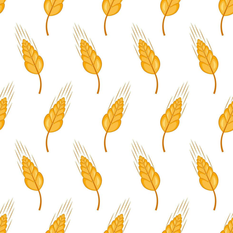 semplice, senza soluzione di continuità modello di Grano orecchie. vettore illustrazione.