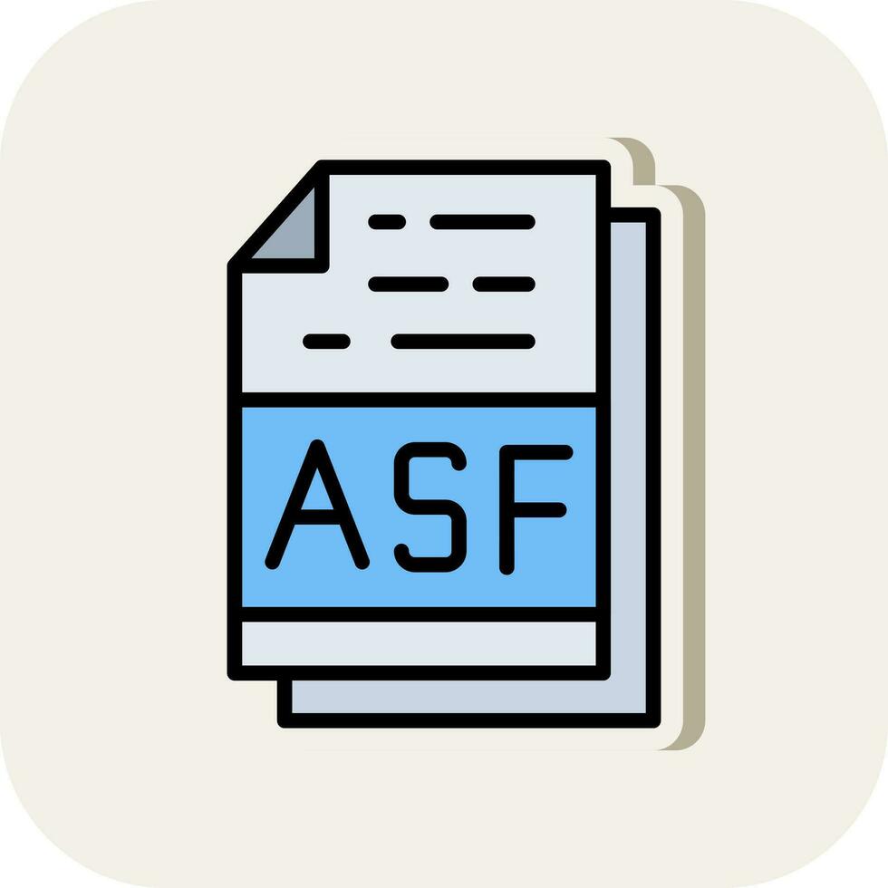 asf file formato vettore icona design