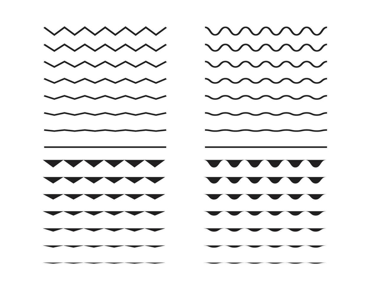 onda forma impostato nel astratto stile isolato vettore illustrazione.