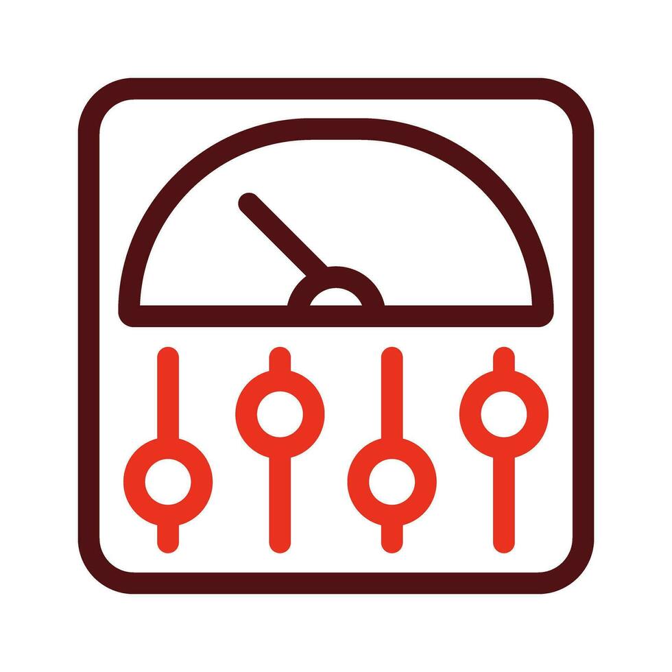 controllo pannello vettore di spessore linea Due colore icone per personale e commerciale uso.