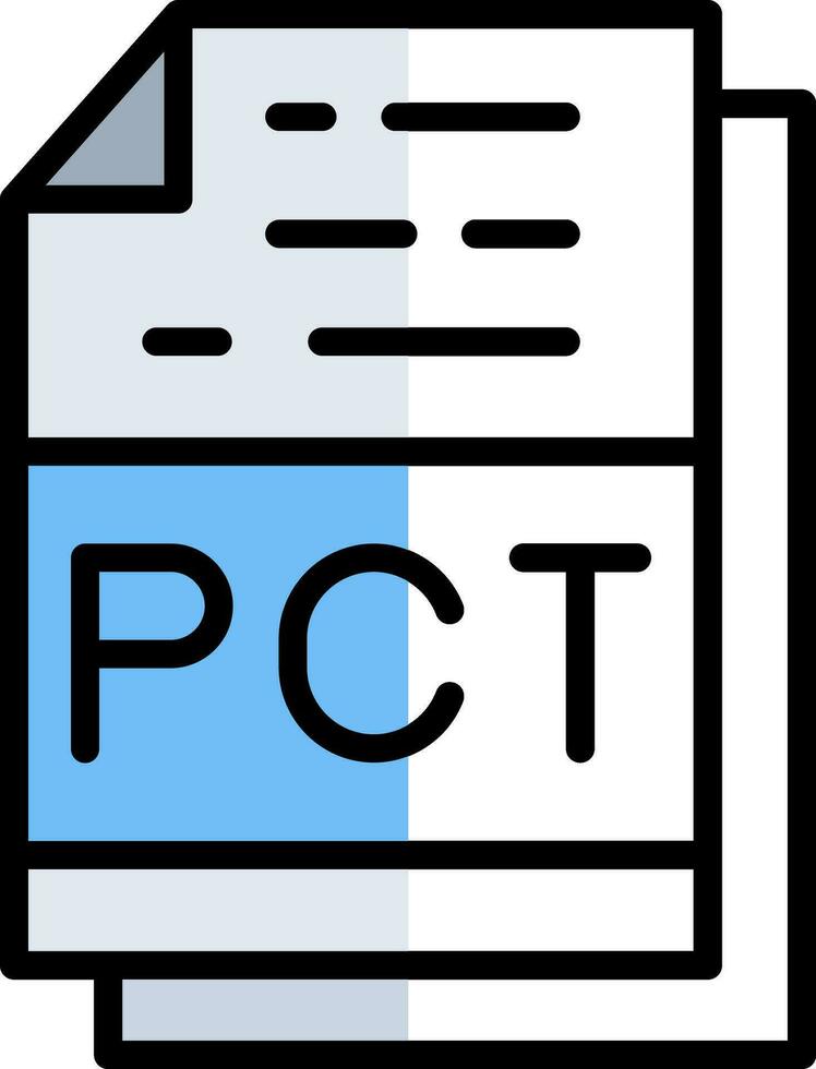 pct file formato vettore icona design