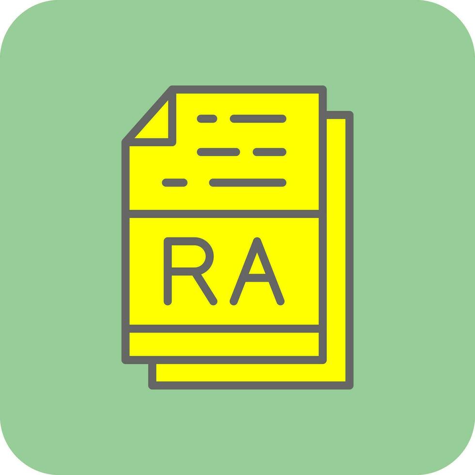 RA file formato vettore icona design