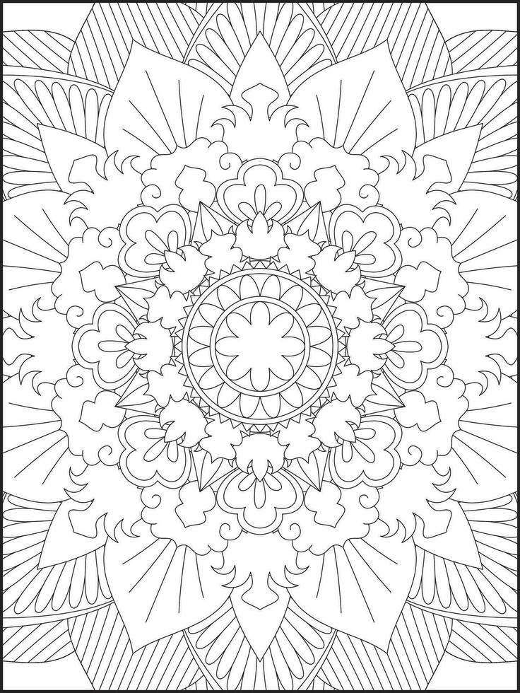 ornamentale mandala adulto colorazione libro pagina. colorazione pagina. bambini colorazione pagine. colorazione pagina per adulti. mandala vettore